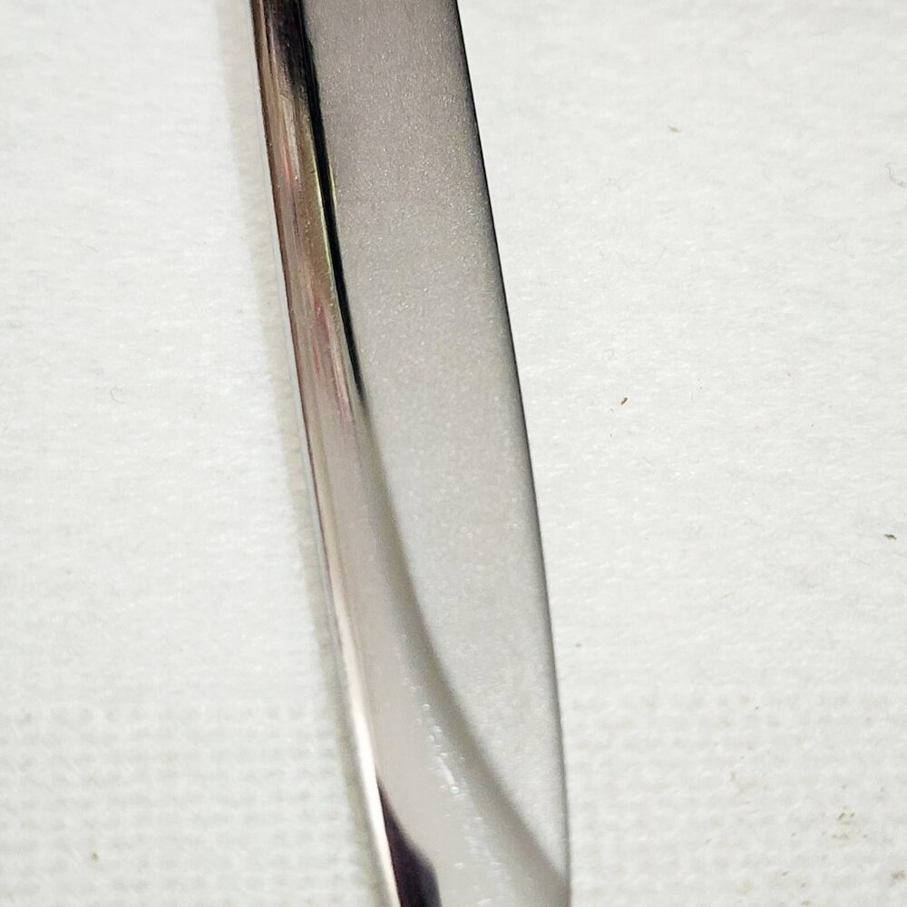 Pfaltzgraff Evening Sun Solid Serving Spoon 8" curved line frosted inset - Picture 5 of 10